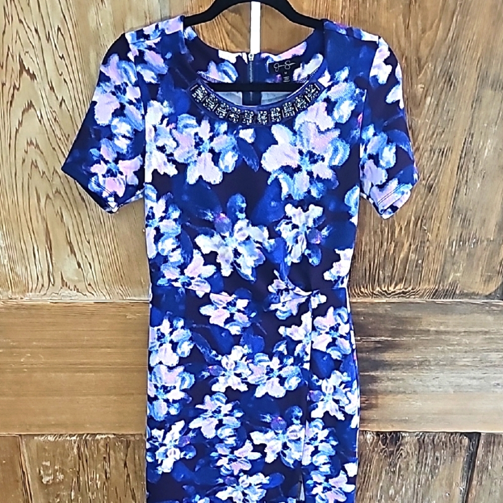 Floral Blue and Pink Dress